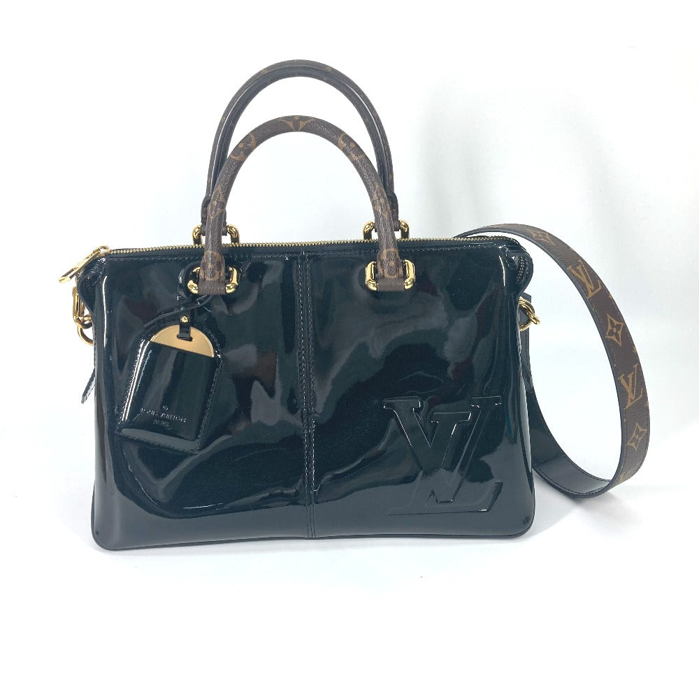 LOUIS VUITTON Tote Bag Patent Leather, Monogram Canvas black Vernis Tote Miroir Women