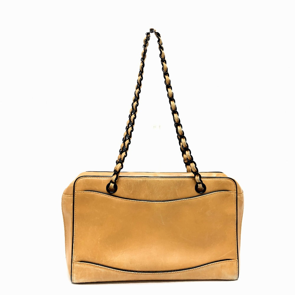 CHANEL Shoulder Bag Calf leather Brown COCO Mark Women