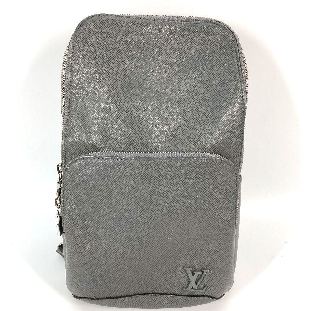 LOUIS VUITTON Sling bag Taiga Leather gray Taiga Avenue Sling Bag mens