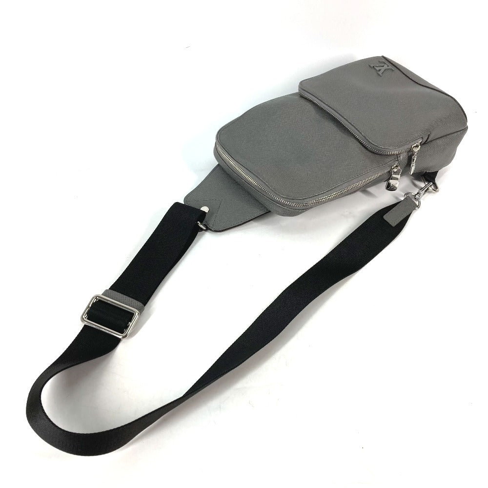 LOUIS VUITTON Sling bag Taiga Leather gray Taiga Avenue Sling Bag mens