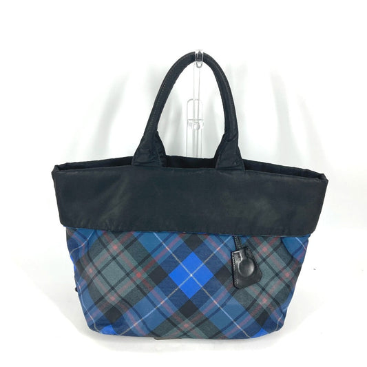 PRADA Shoulder Bag Nylon black check Bag Women