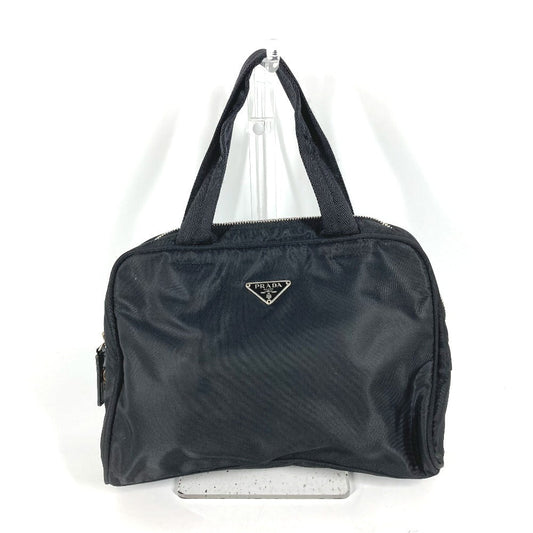 PRADA Handbag Nylon black Triangle logo plate Women