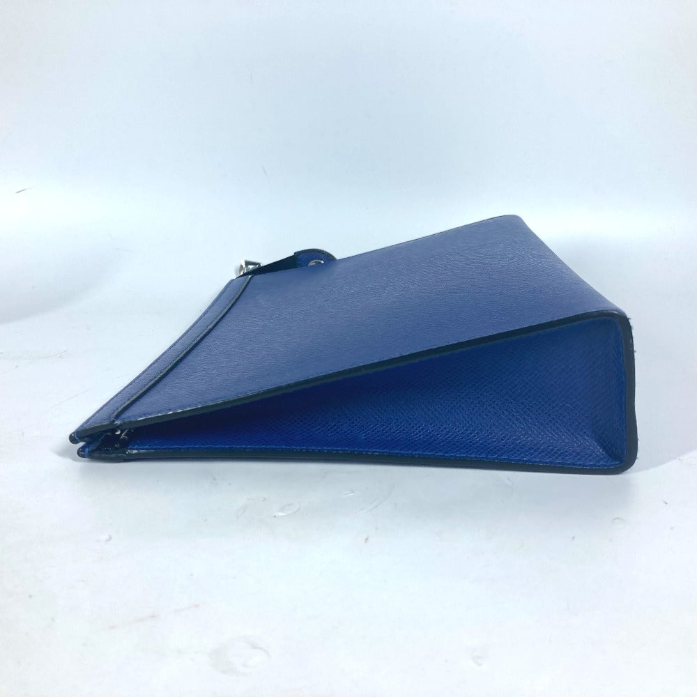 LOUIS VUITTON Clutch bag Taiga Leather blue Taiga Pochette Voyager MM mens