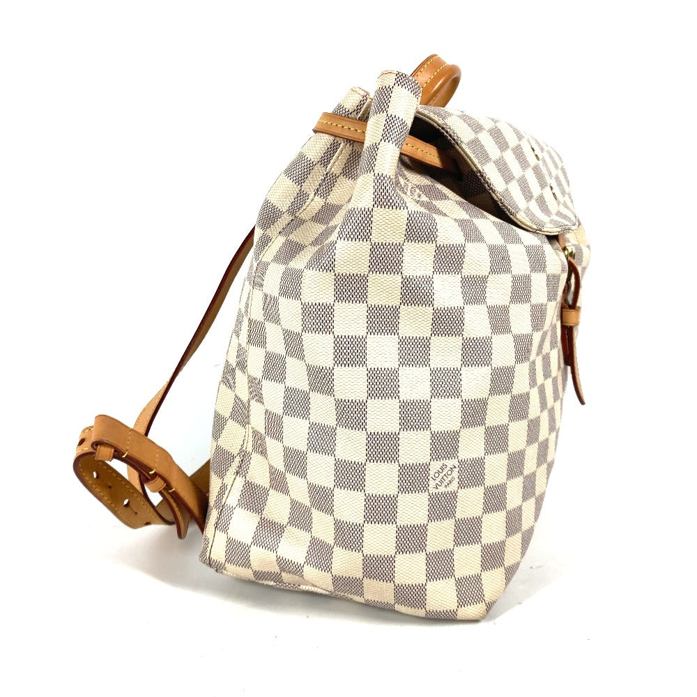 LOUIS VUITTON Backpack Damier Azur Canvas white Damier Azur Speron Women
