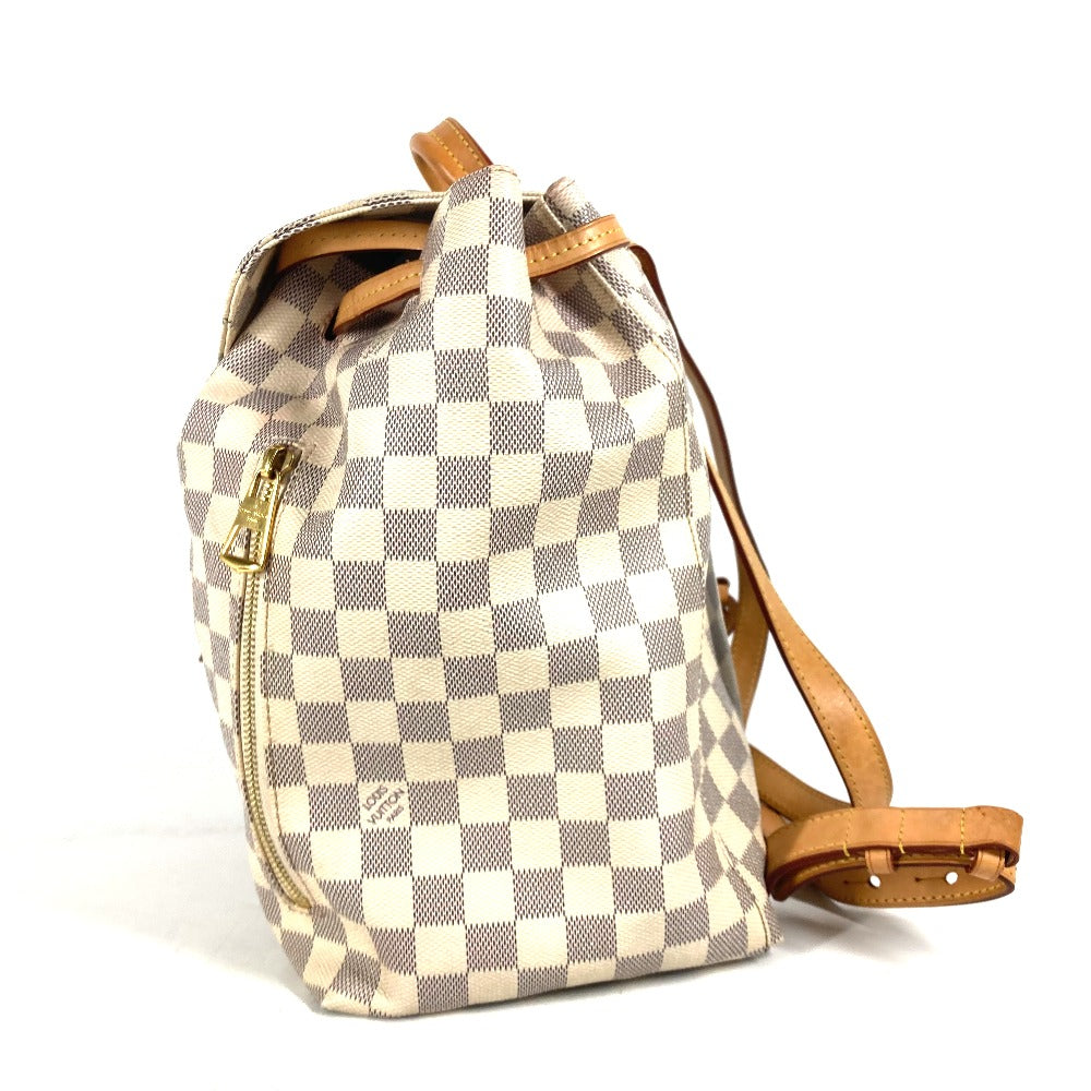 LOUIS VUITTON Backpack Damier Azur Canvas white Damier Azur Speron Women