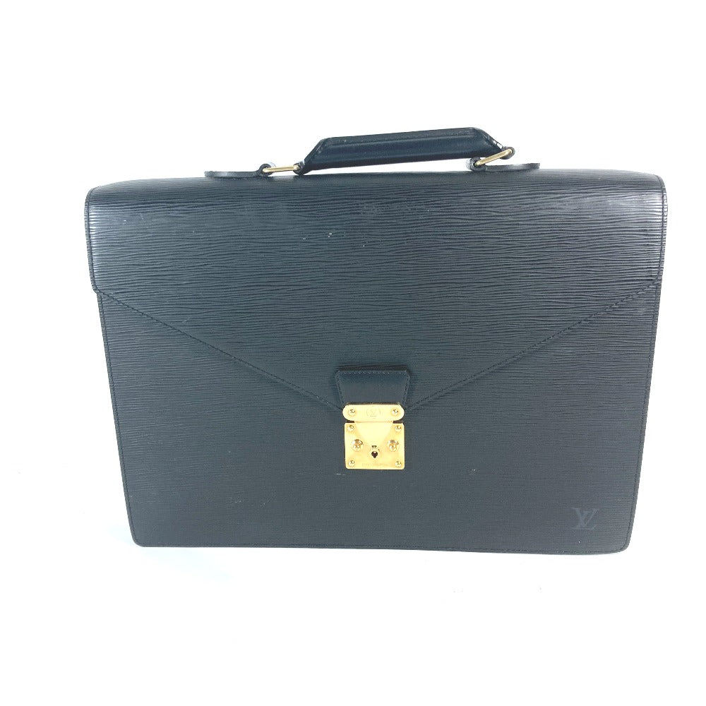 LOUIS VUITTON Business bag Epi Leather black Epi Cerviet ambassador mens