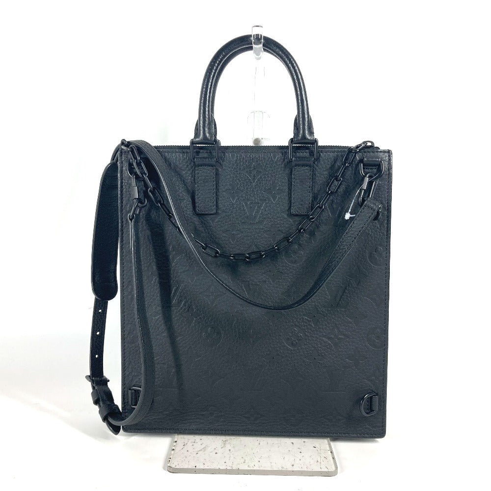 LOUIS VUITTON Shoulder Bag Taurillon Clemence Leather black Monogram Taurillon Clemence Sac Plat mens