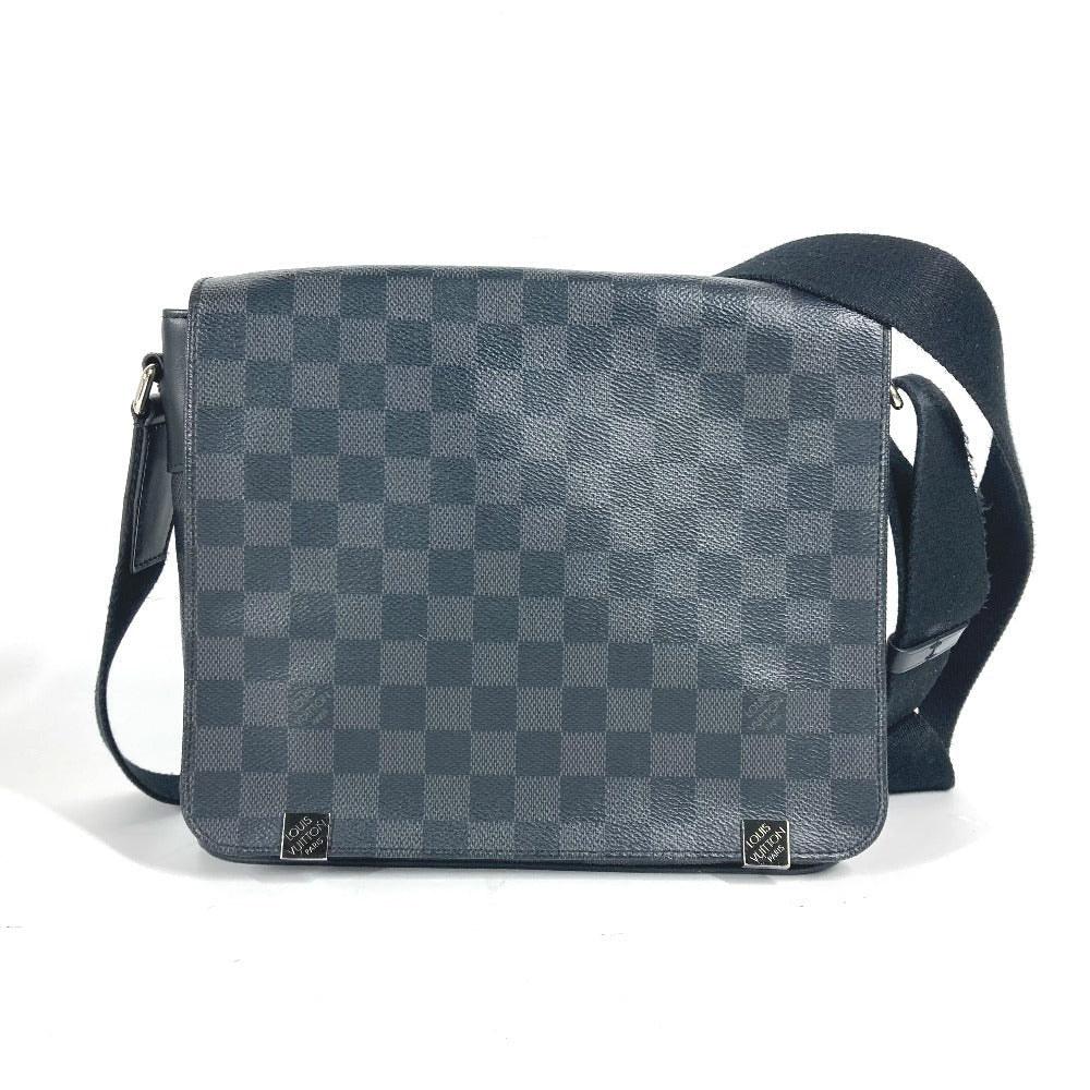 LOUIS VUITTON Shoulder Bag Damier Grafitto Canvas black Damier Grafitte District PM NM