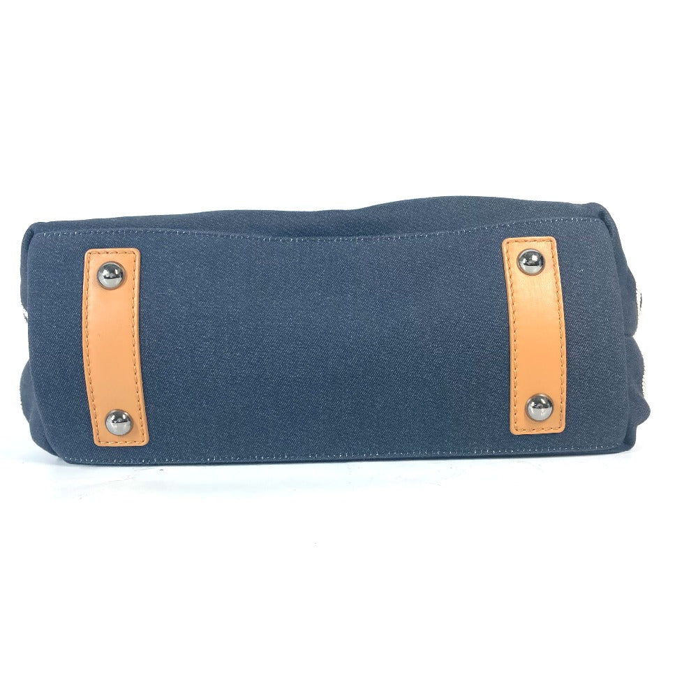 CHANEL Shoulder Bag A92240 Denim, Leather blue denim CC COCO Mark Women