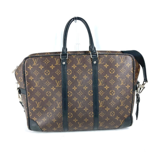 LOUIS VUITTON Business bag M40224 Monogram macacer canvas Brown Monogram macacer Porto Documan  VowayajuGM mens