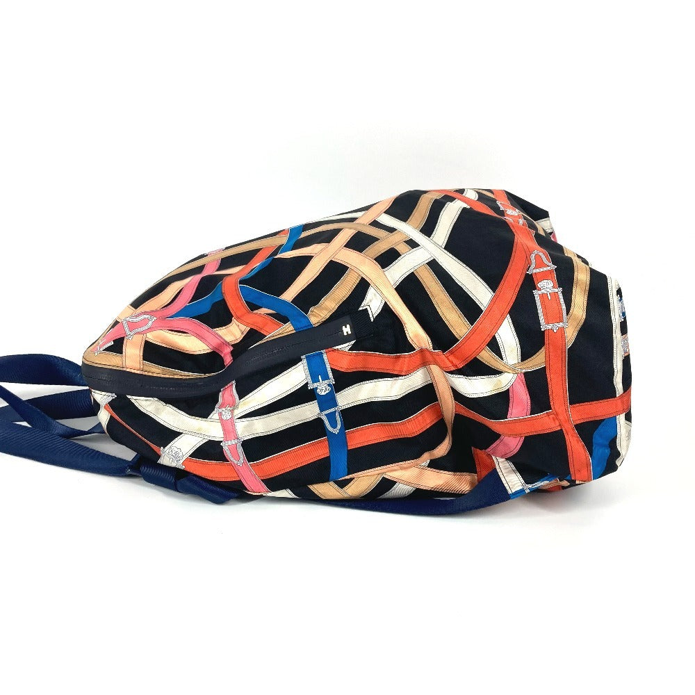 HERMES Backpack silk multicolor AirSilk Cavalcadur Backpack unisex(Unisex)