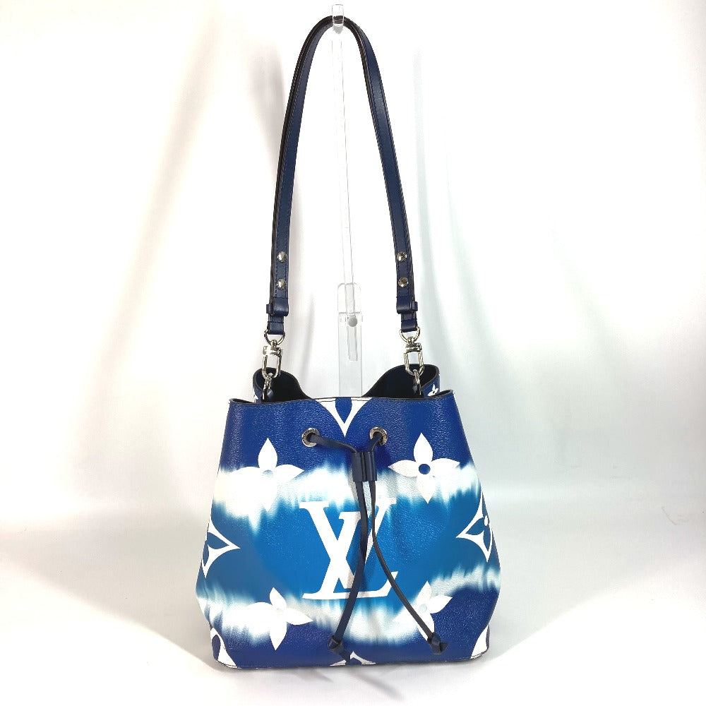 LOUIS VUITTON Shoulder Bag leather blue LV Escal Neonoe Women