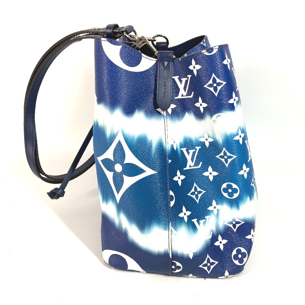 LOUIS VUITTON Shoulder Bag leather blue LV Escal Neonoe Women