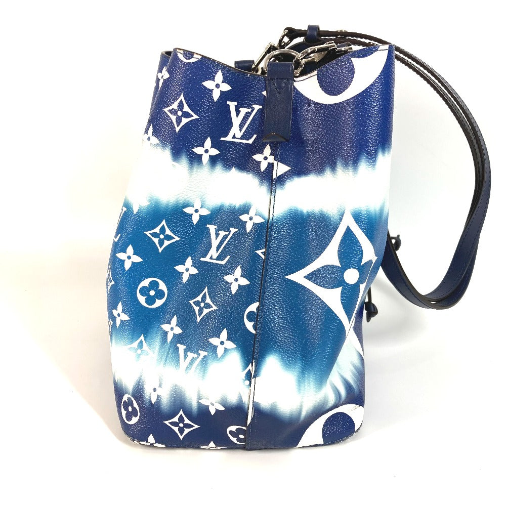 LOUIS VUITTON Shoulder Bag leather blue LV Escal Neonoe Women