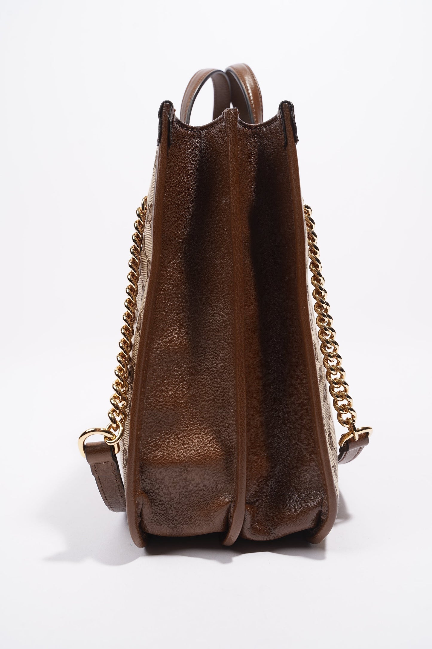 Gucci Lou Monogram Chain Canvas Tote