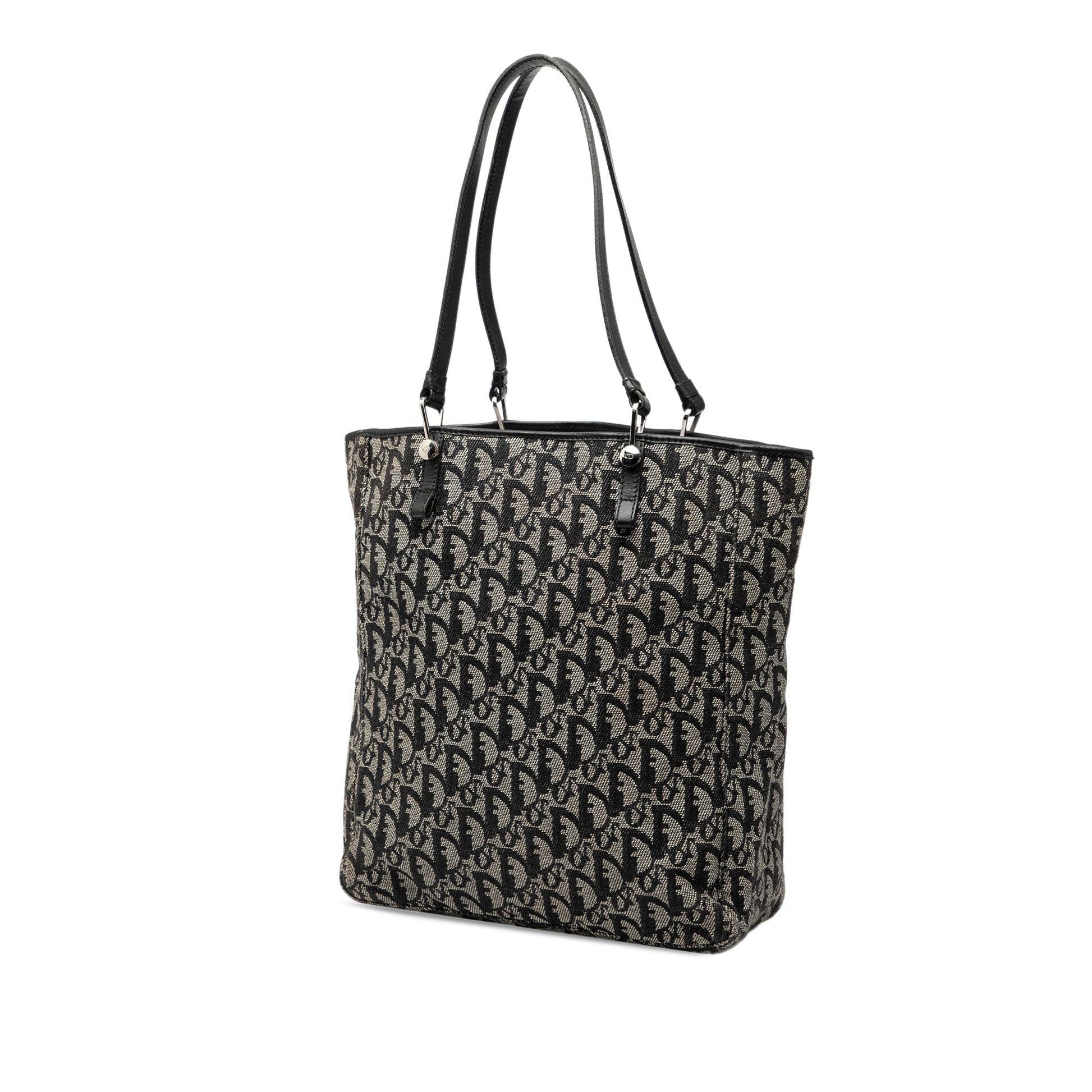 Black Dior Oblique Canvas Tote
