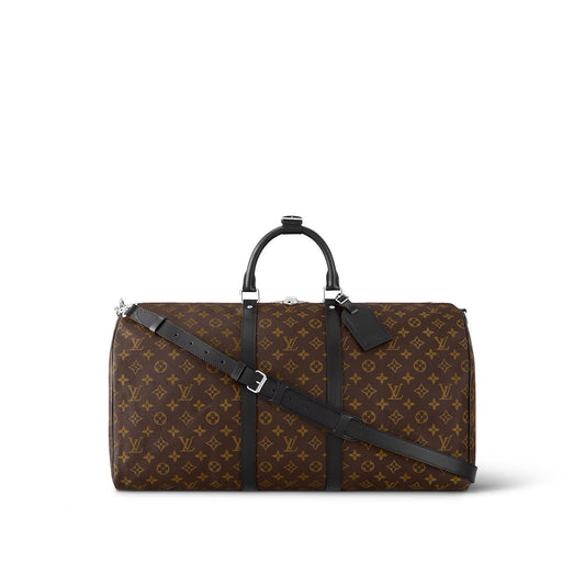 LOUIS VUITTON MONOGRAM MACASSAR KEEPALL BANDOULIÈRE 55 BAG