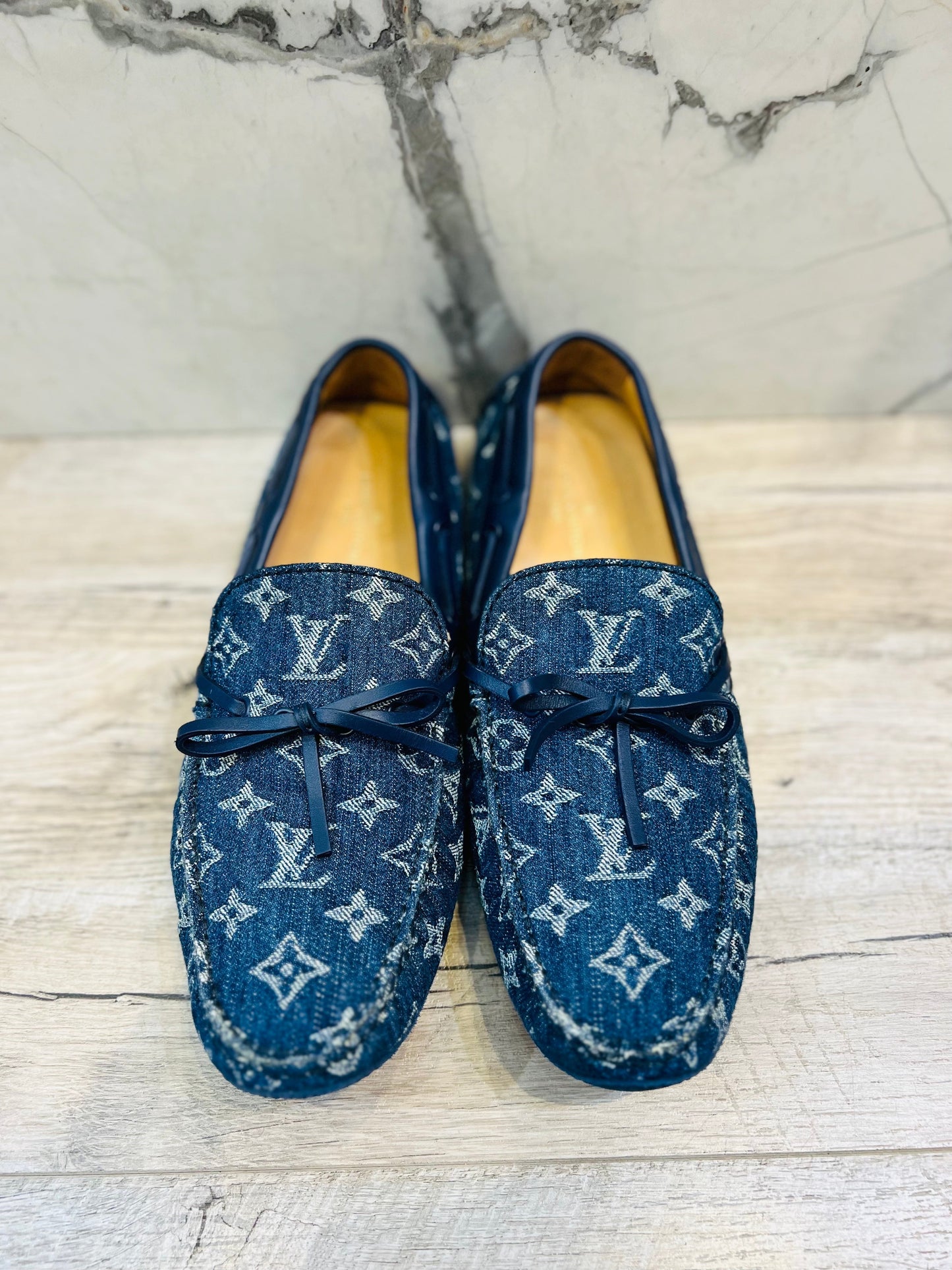 LOUIS VUITTON MONOGRAM DENIM ARIZONA LOAFERS