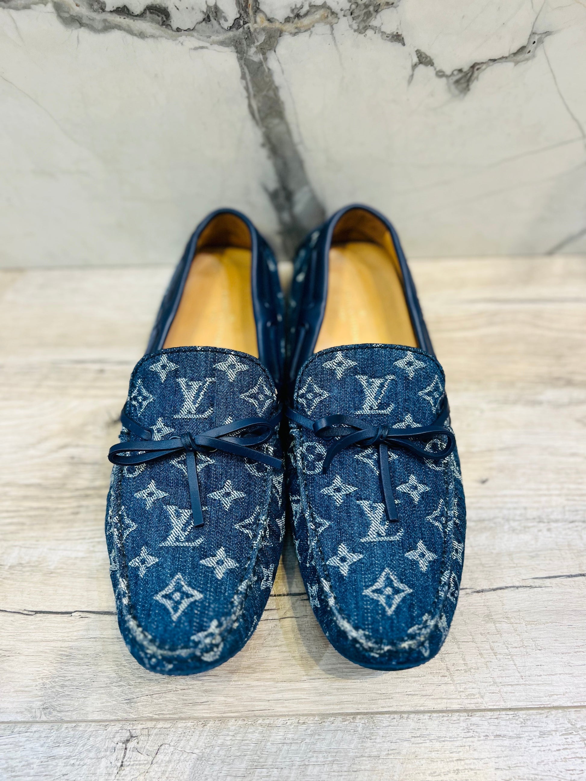 LOUIS VUITTON MONOGRAM DENIM ARIZONA LOAFERS