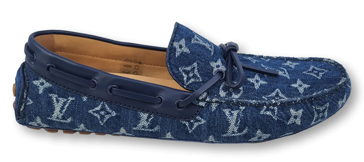 LOUIS VUITTON MONOGRAM DENIM ARIZONA LOAFERS