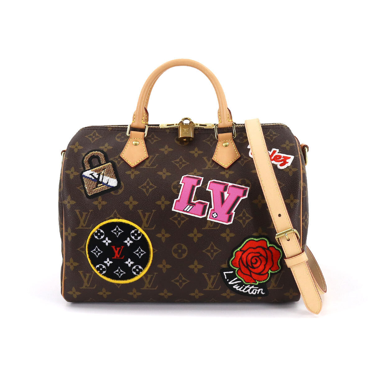 LOUIS VUITTON MONOGRAM PATCHES BANDOULIERE 30 BAG