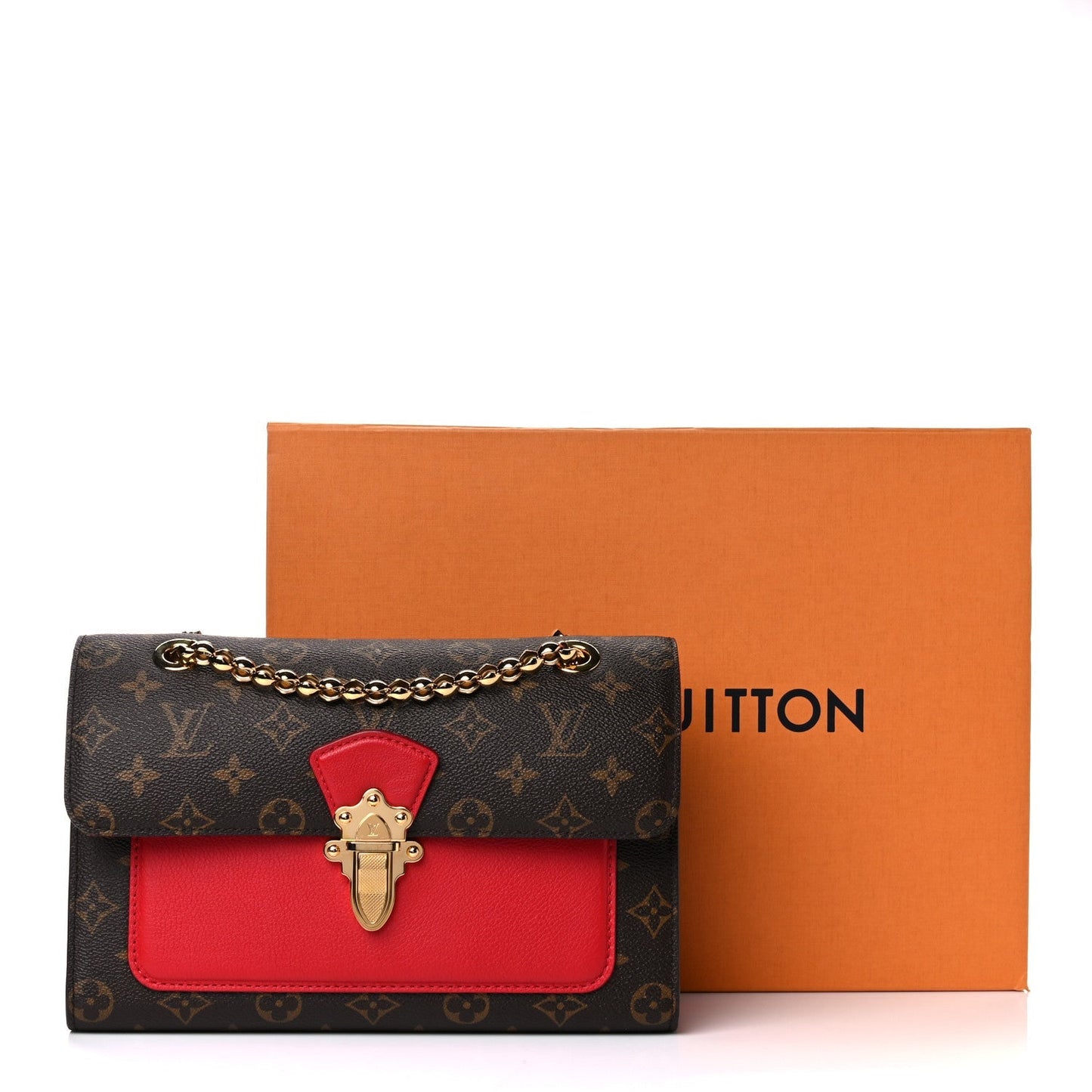 LOUIS VUITTON MONOGRAM VICTOIRE SHOULDER BAG CHERRY