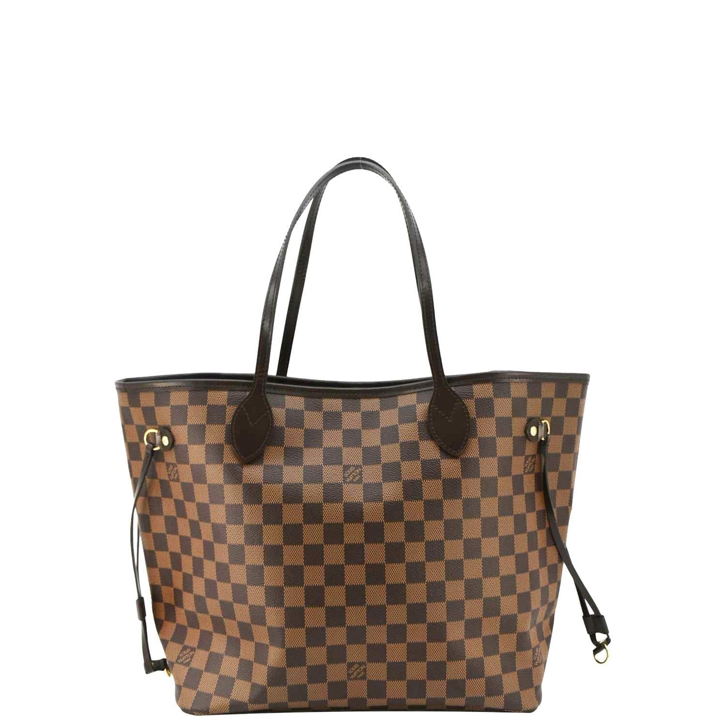 LOUIS VUITTON Neverfull MM Damier Ebene Shoulder Bag Brown