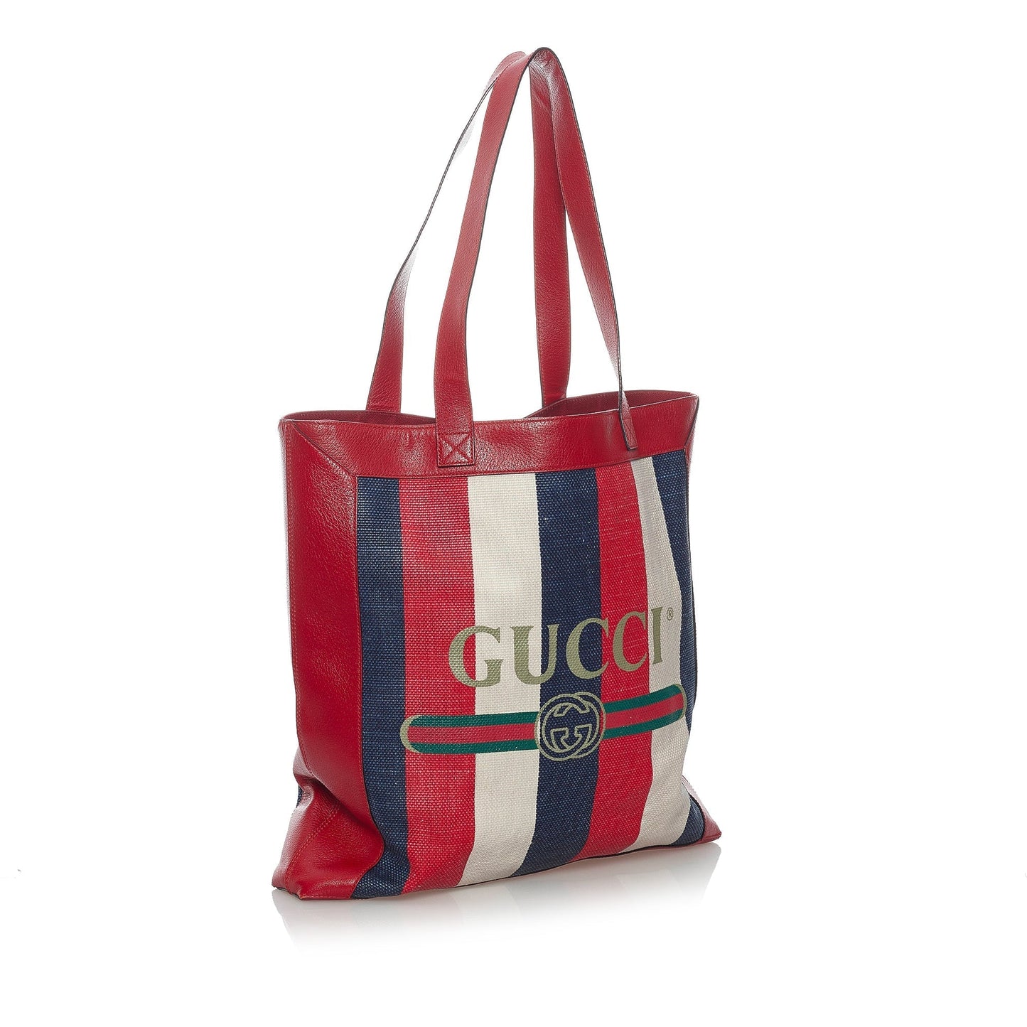 Gucci Sylvie Leather Canvas Tote