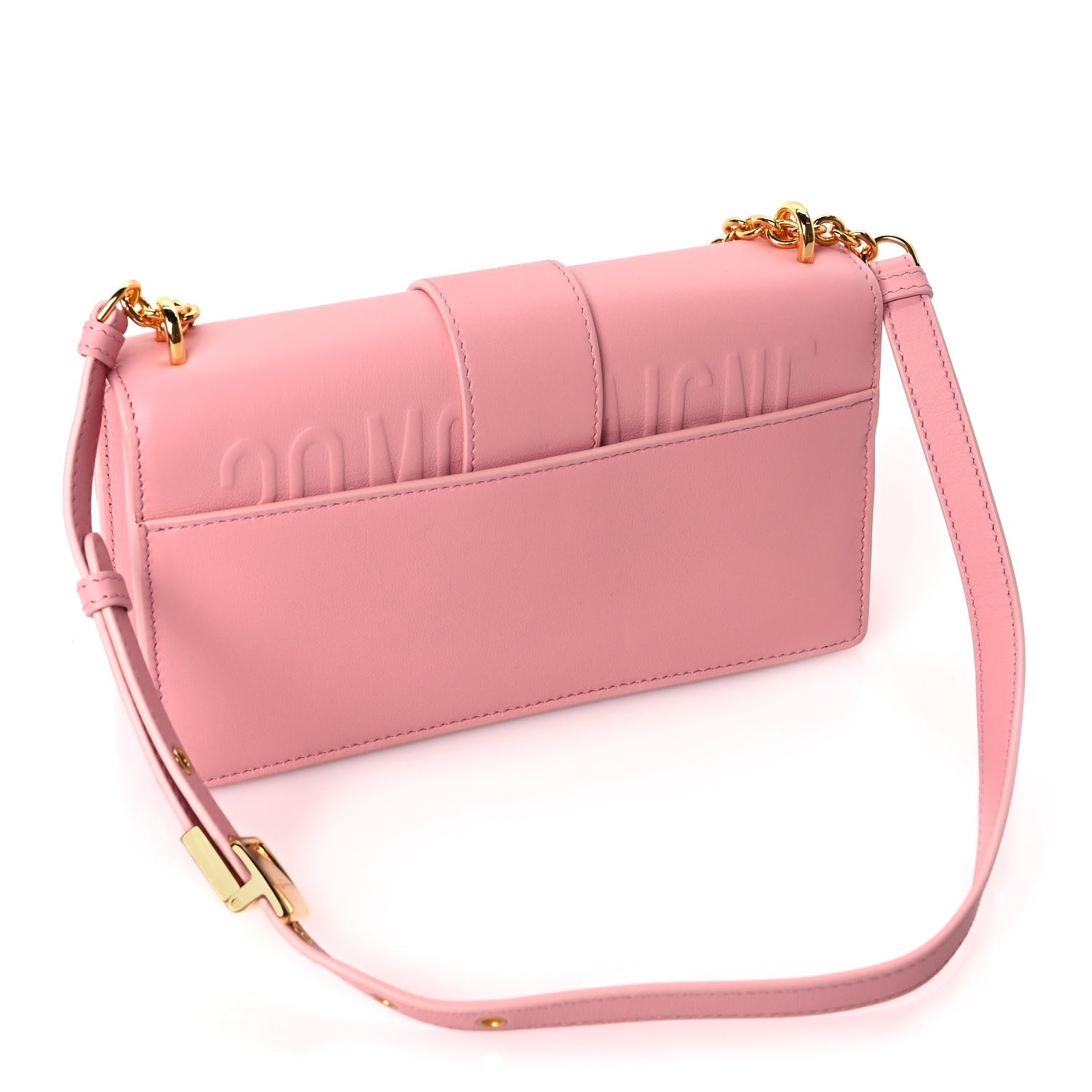 Christian Dior Calfskin 30 Montaigne East West Chain Flap Bag Pink