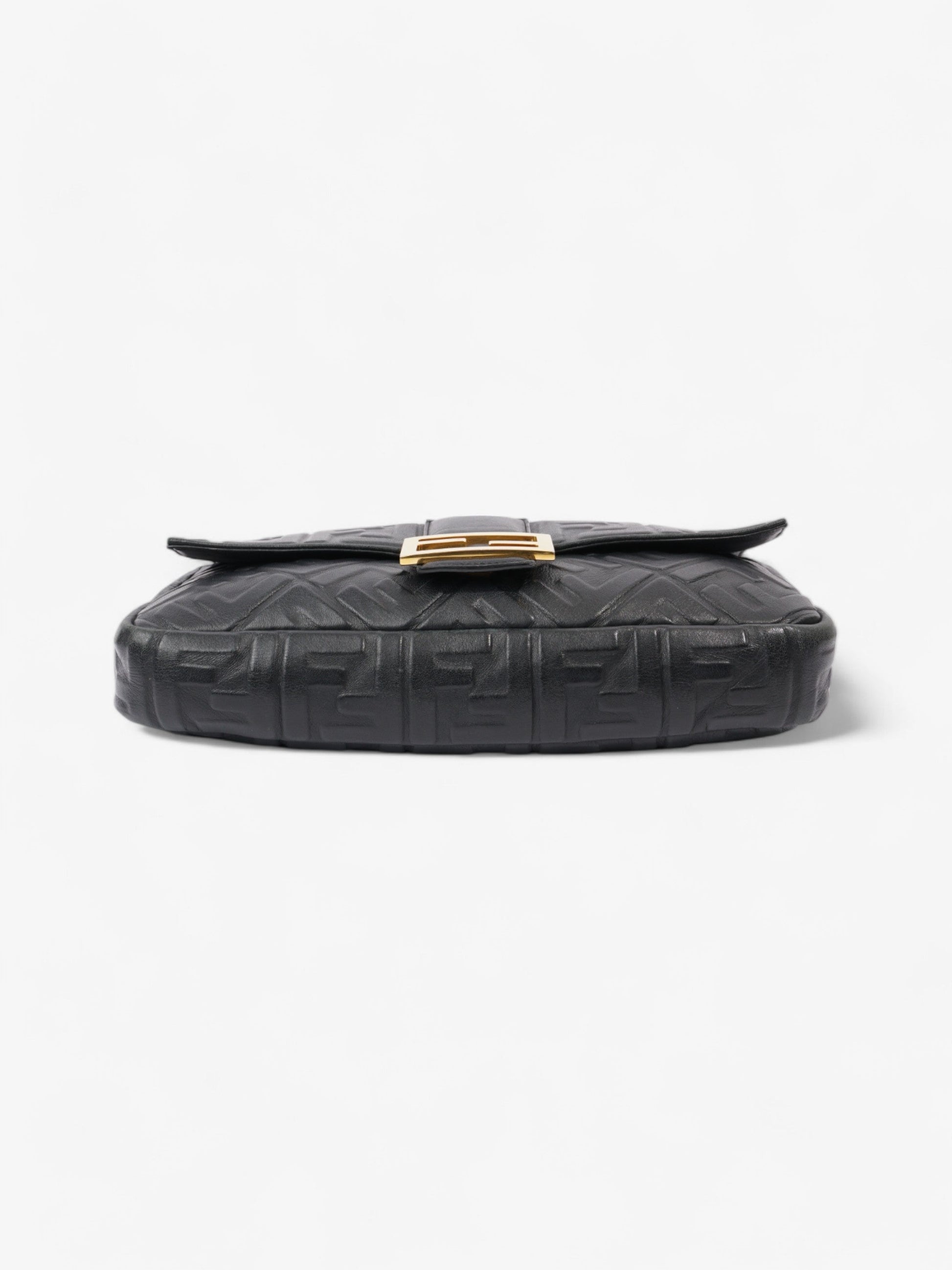 Fendi Baguette Black Lambskin Leather Large