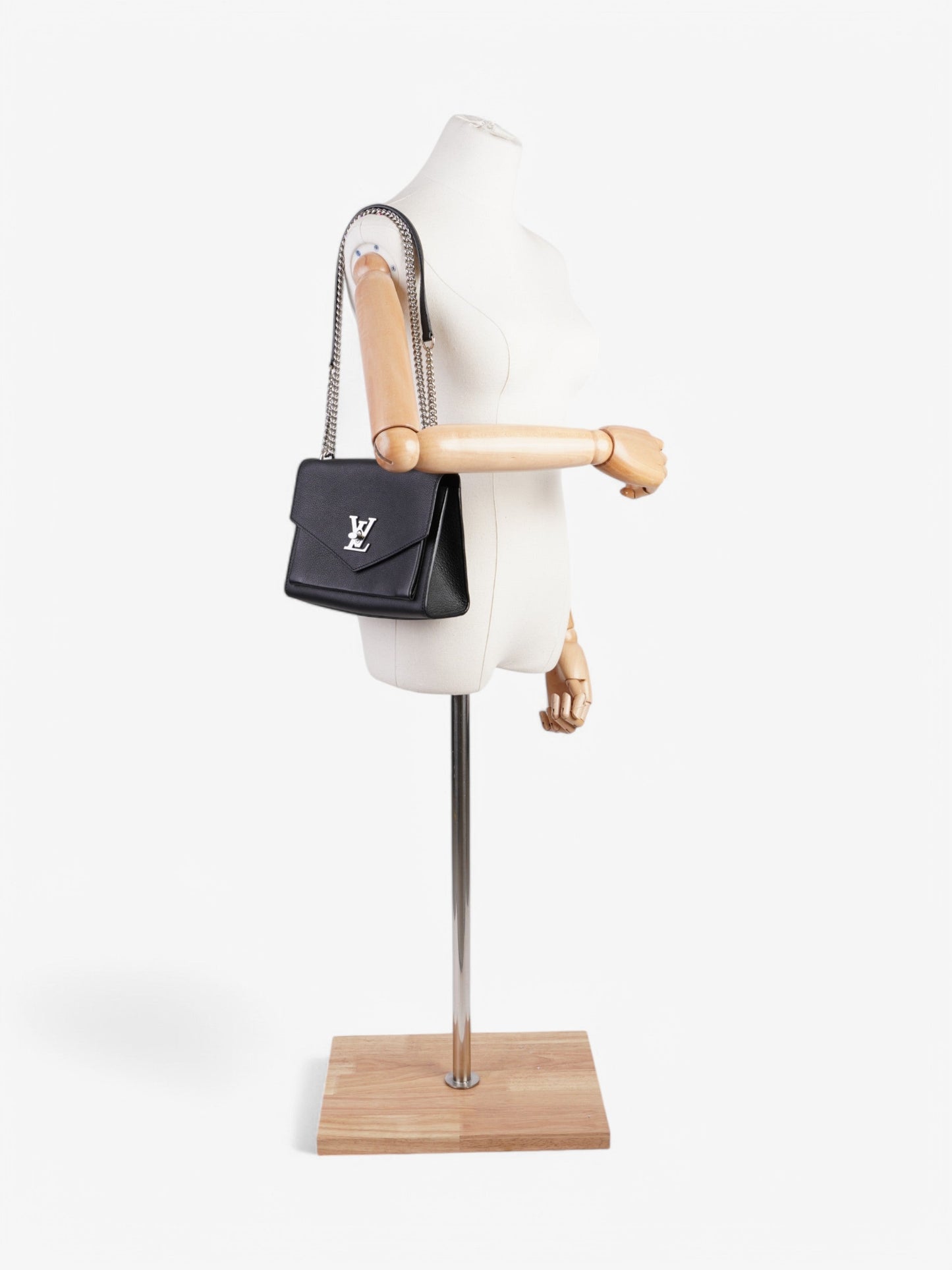 Louis Vuitton Mylockme Chain Bag Black Leather BB