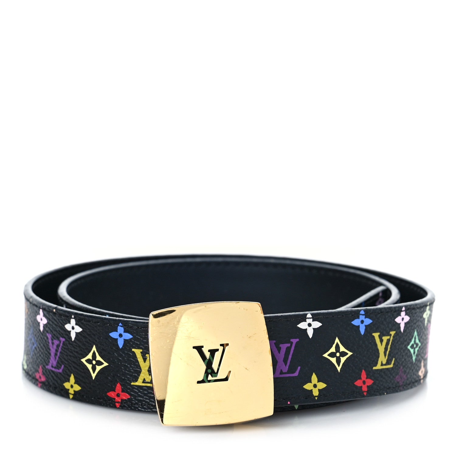 LOUIS VUITTON MULTICOLOR MONOGRAM LV CUT BELT