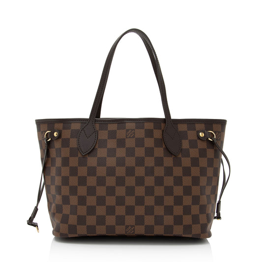 Louis Vuitton Damier Ebene Neverfull PM Tote (SHF-ZUwsqw)