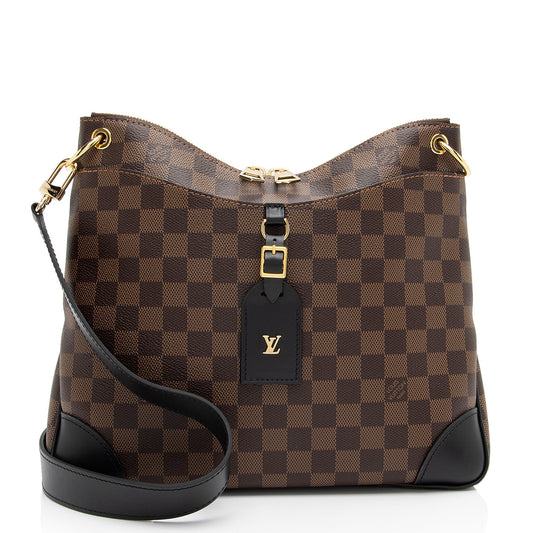 Louis Vuitton Damier Ebene Odeon MM NM Shoulder Bag (SHF-kv3tmb)