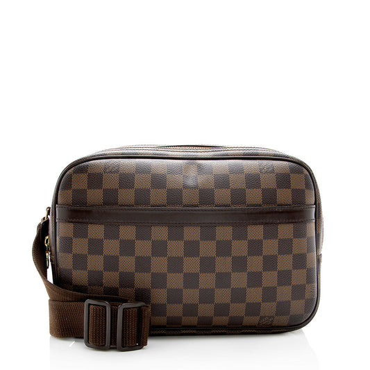 Louis Vuitton Damier Ebene Reporter PM Messenger Bag (SHF-18896)