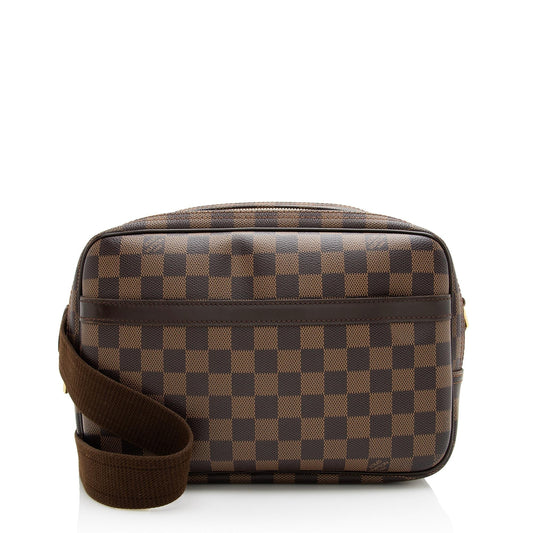 Louis Vuitton Damier Ebene Reporter PM Messenger Bag (SHF-22904)
