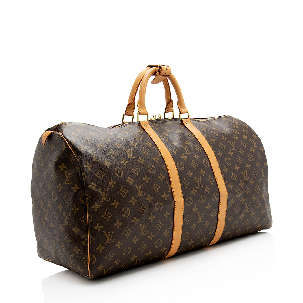 Louis Vuitton Monogram Canvas Keepall 55 Duffel Bag (SHF-21141)