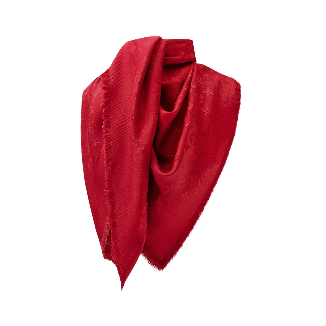 LOUIS VUITTON MONOGRAM CLASSIC SILK WOOL SHAWL