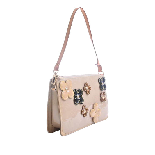 Louis Vuitton Monogram Vernis Fleurs Lexington Pochette (SHG-37531)
