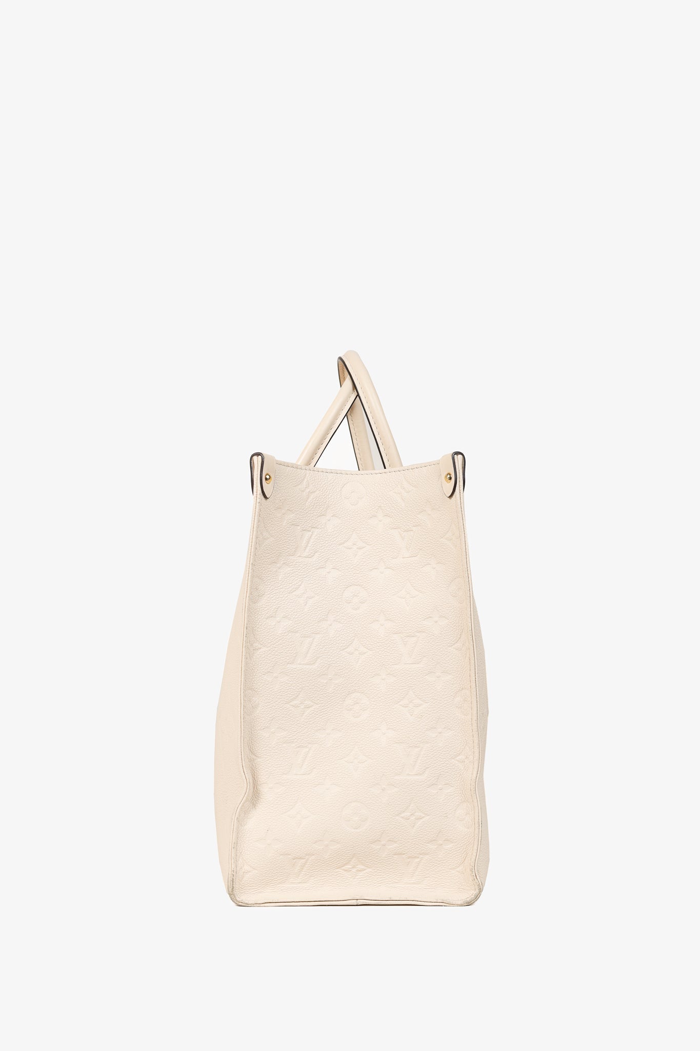 Louis Vuitton OnTheGo GM Creme Empreinte Monogram Leather Tote Bag