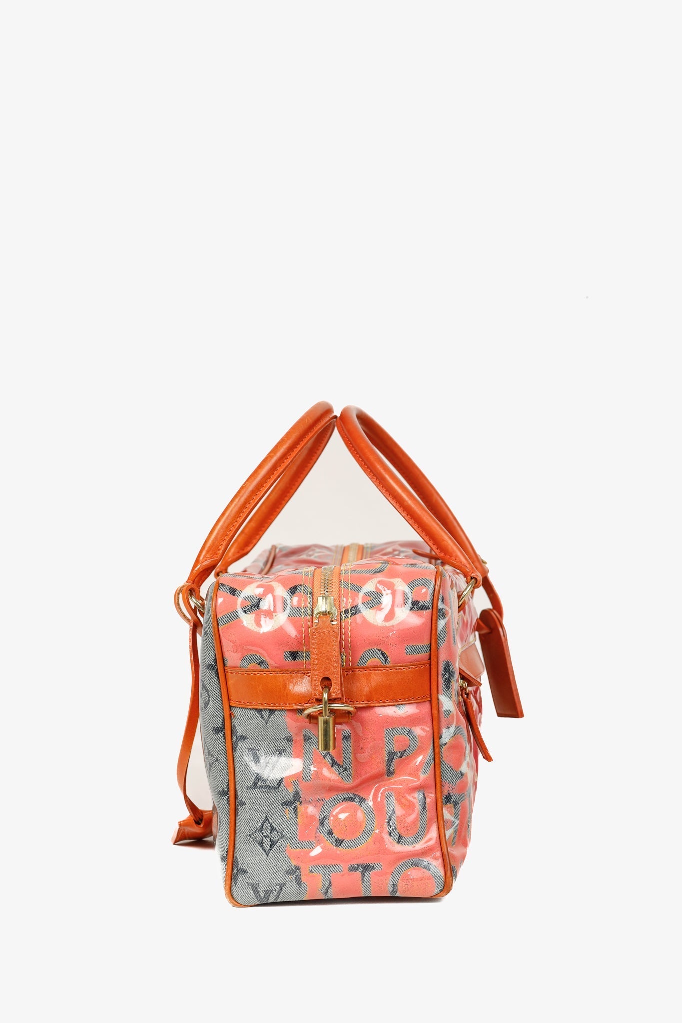 Louis Vuitton x Richard Prince SS/08 Runway Weekender PM Pink Monogram Pulp Bag