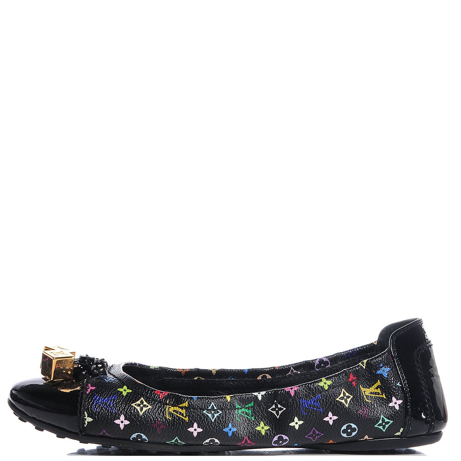 LOUIS VUITTON MULTICOLOR MONOGRAM DICE SCRUNCH BALLET FLATS