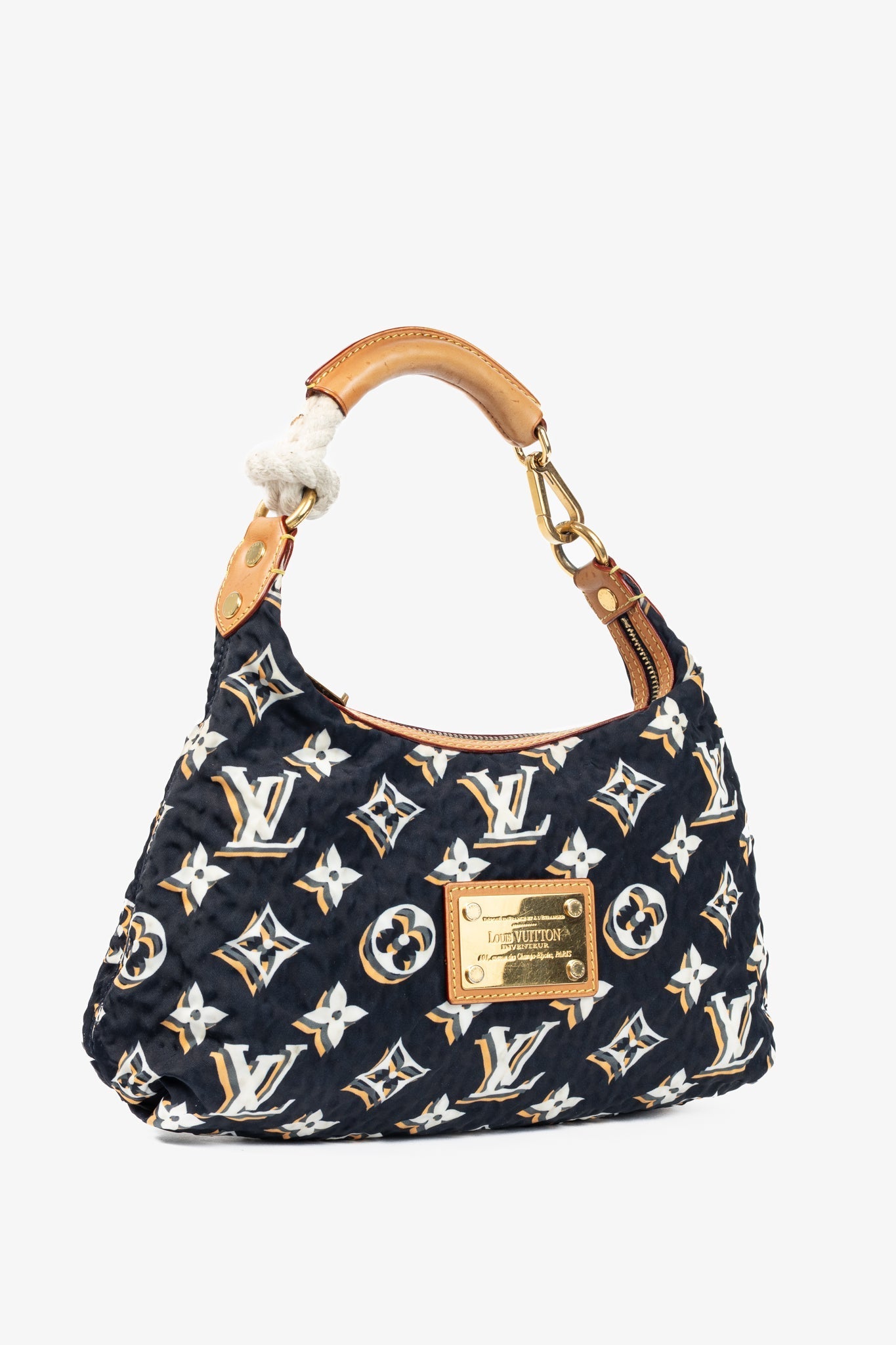 Louis Vuitton Cruise 2010 Bulles PM Navy Nylon Monogram Handbag