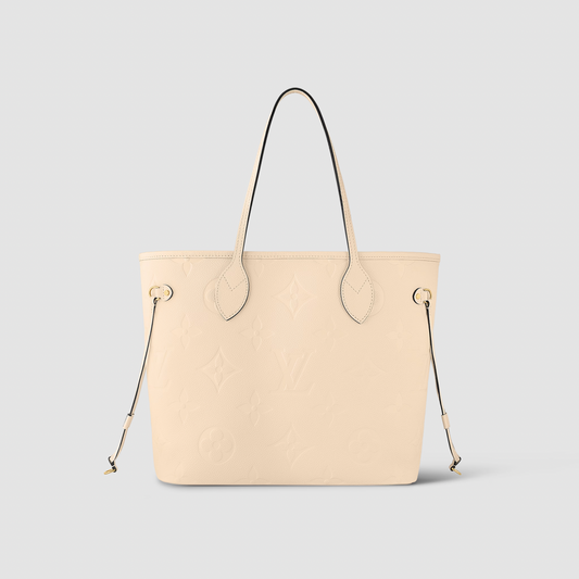 Louis Vuitton Cream Neverfull MM Tote