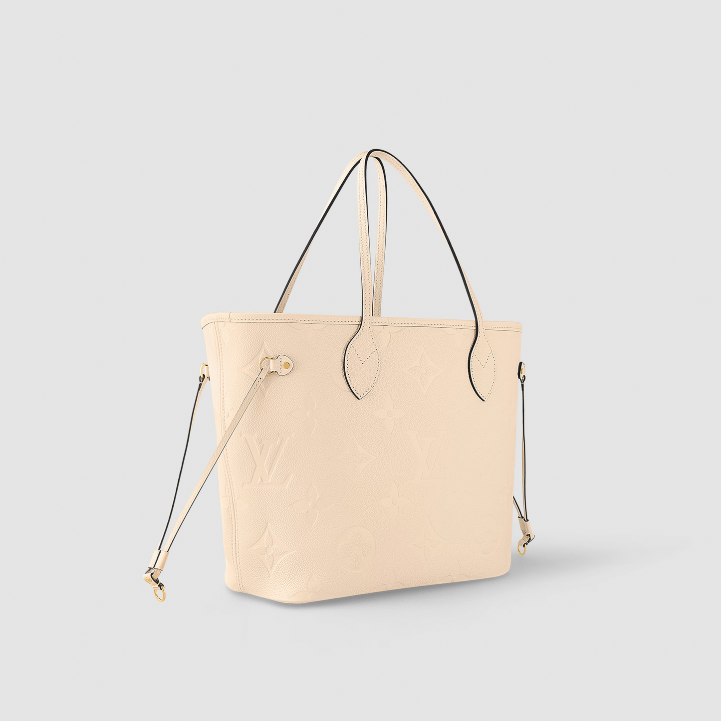 Louis Vuitton Cream Neverfull MM Tote