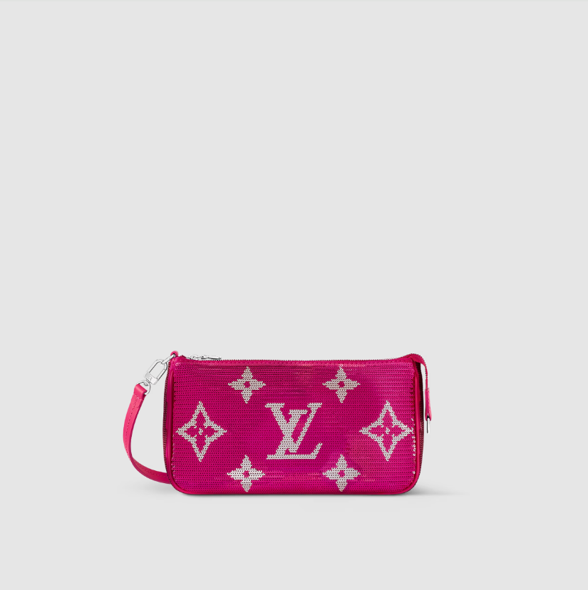 Louis Vuitton Fuchsia Pochette Accessoires LV NIGHT Crossbody