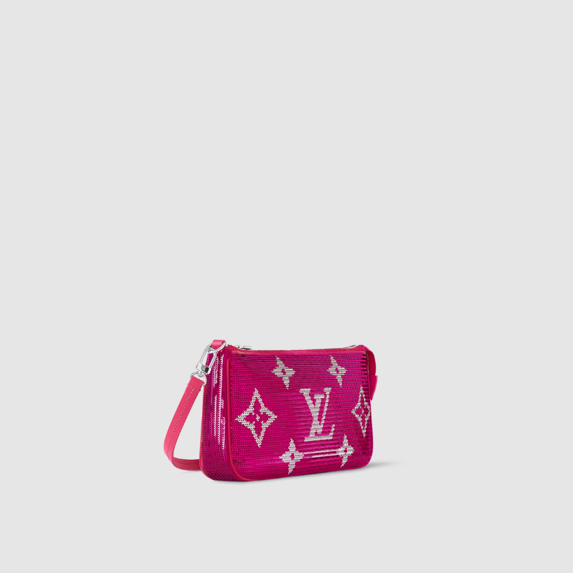 Louis Vuitton Fuchsia Pochette Accessoires LV NIGHT Crossbody