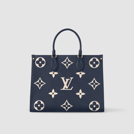 Louis Vuitton Navy Empreinte OnTheGo MM Tote