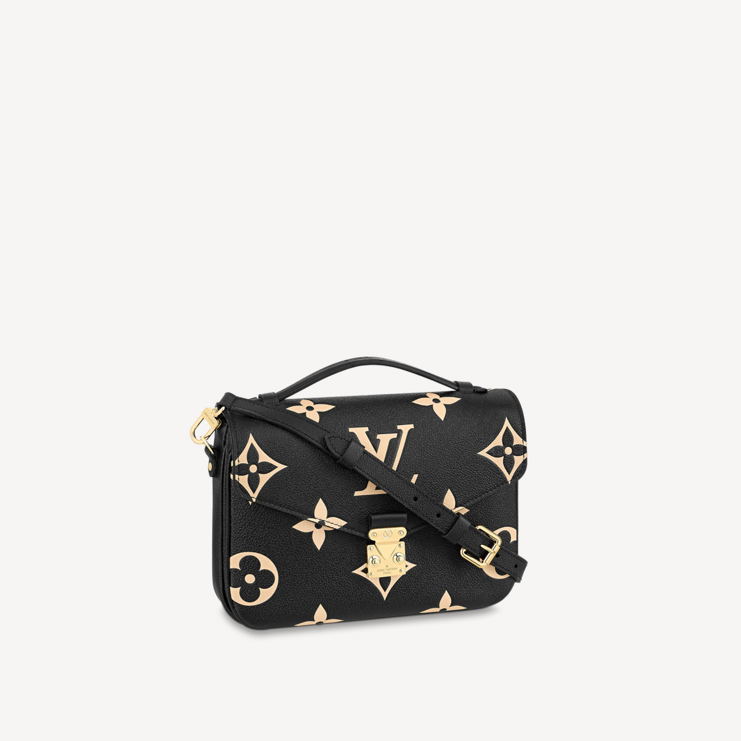 Louis Vuitton Black and Cream Pochette Metis Crossbody