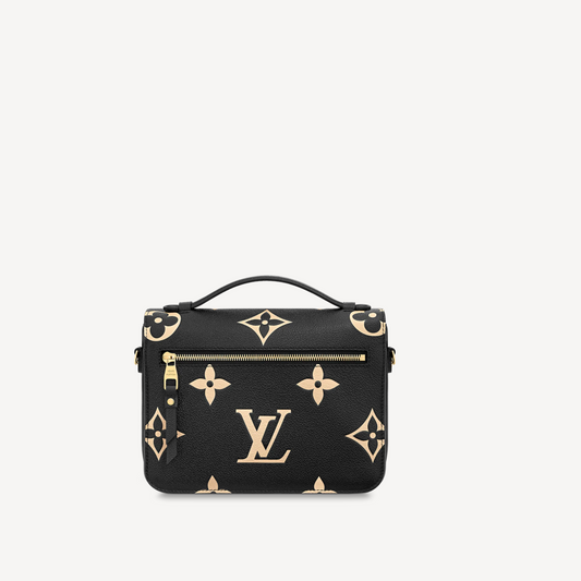 Louis Vuitton Black and Cream Pochette Metis Crossbody